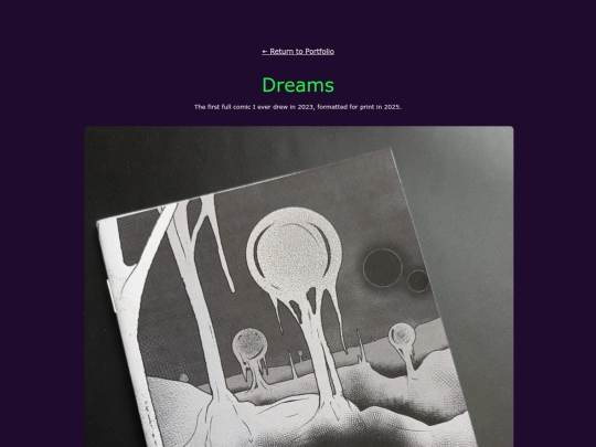 portfolio/pages/dreams screenshot