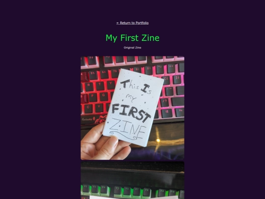 portfolio/pages/firstZine screenshot