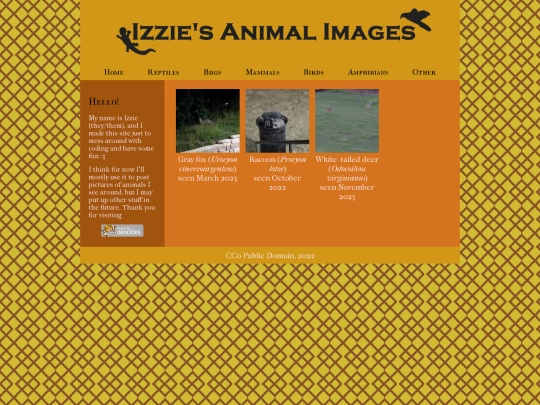 mammals screenshot