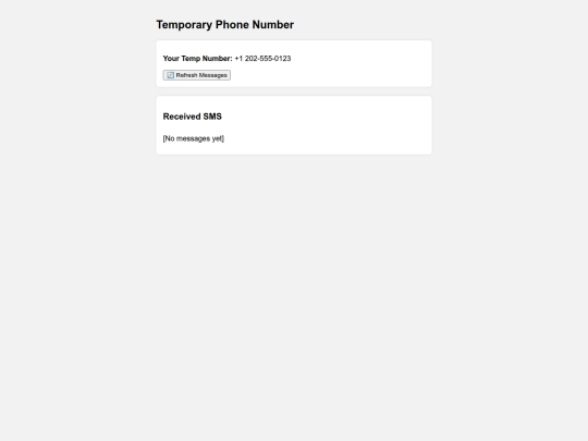 TempSMS screenshot