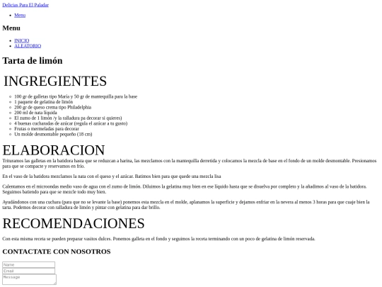 Tarta de limón screenshot