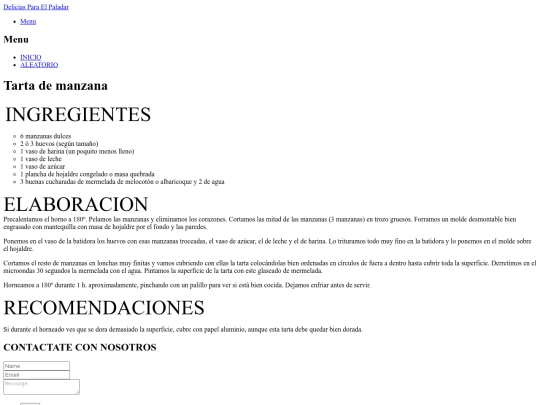 Tarta de manzana screenshot