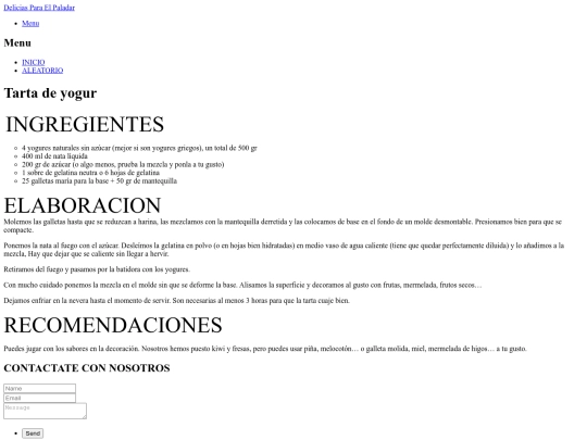 Tarta de yogur screenshot