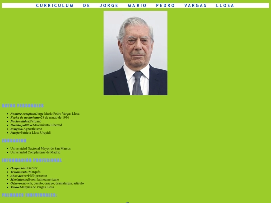 curriculum screenshot