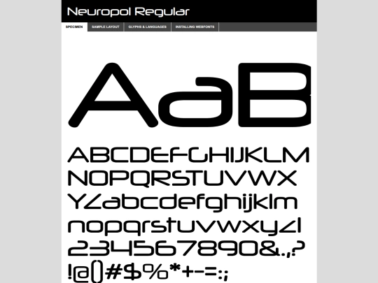 style_extensions/font/neuropol/neuropol-demo screenshot