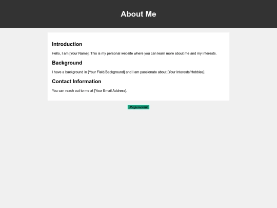 ChatHTML/GPT2 screenshot