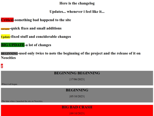 changelog screenshot