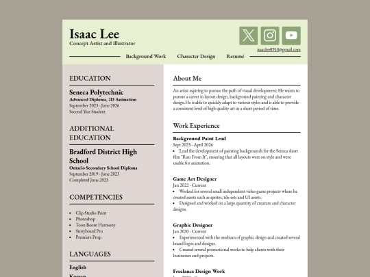 resume screenshot