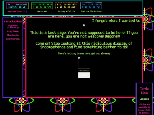 testpage screenshot
