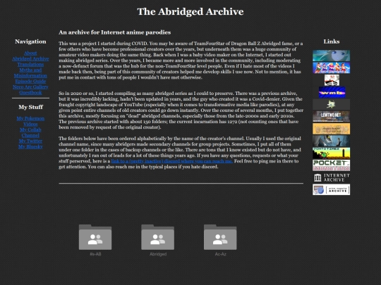 archive screenshot