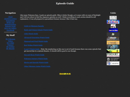 episodeguide screenshot