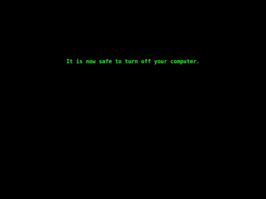 shutdown screenshot