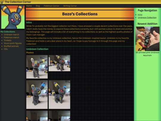 pages/pokemon/collection-corner screenshot