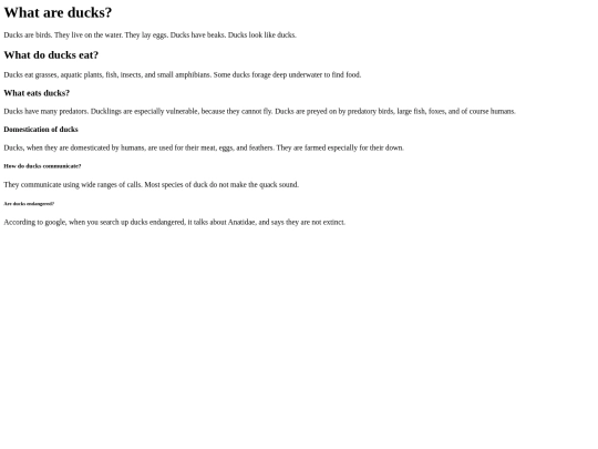 duckswebpage screenshot