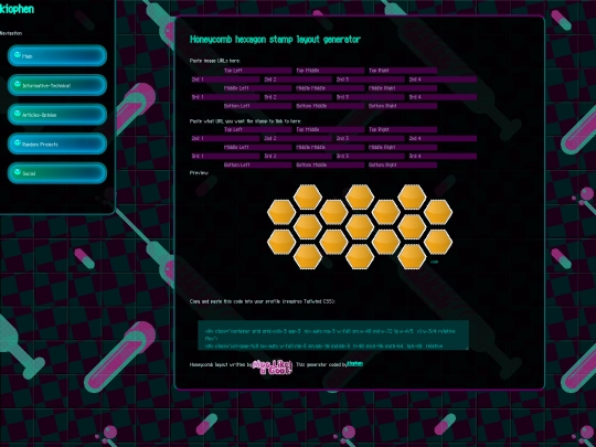 honeycomb_stamps/generator screenshot