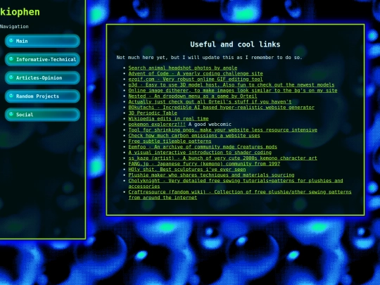 links screenshot