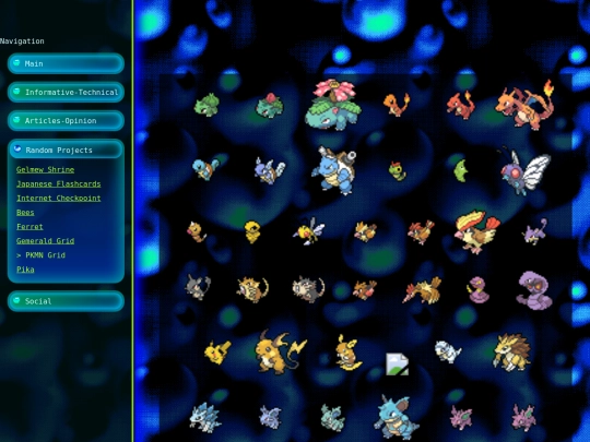 pokemonGrid screenshot