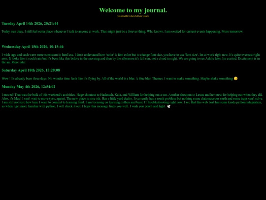 journal/journal screenshot