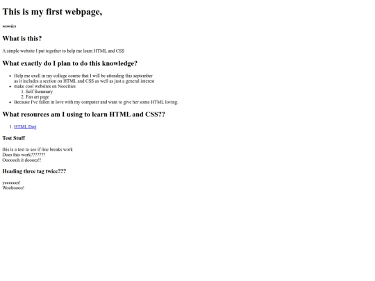 my first website screenshot