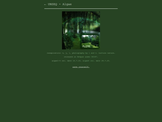 releases/ALGAE screenshot