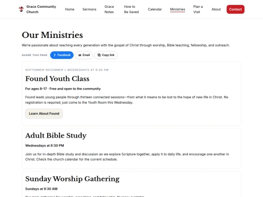 ministries screenshot