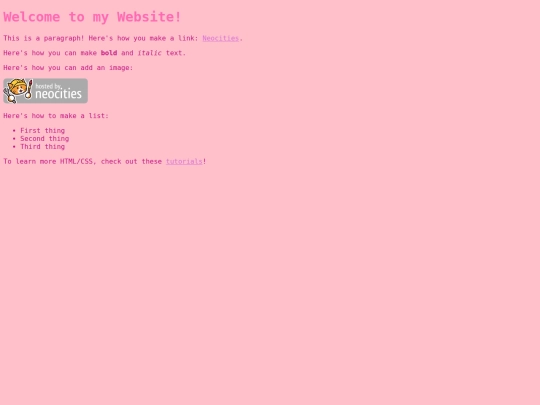 menu screenshot