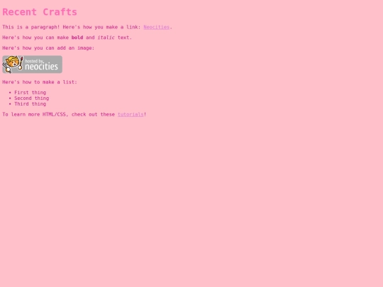 recentcrafts screenshot