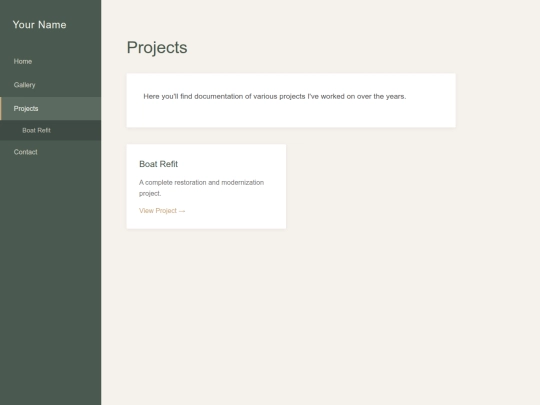 projects screenshot