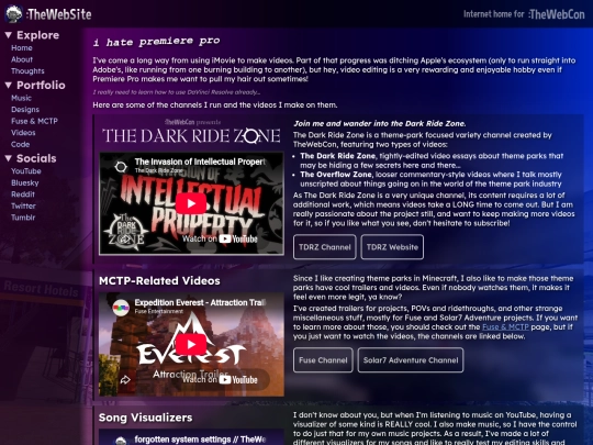 portfolio/videos screenshot