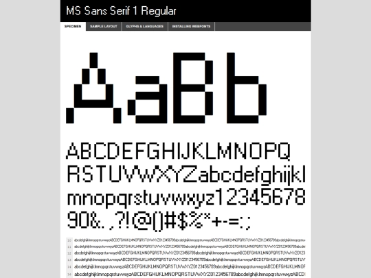 font/ms-sans-serif-1-demo screenshot