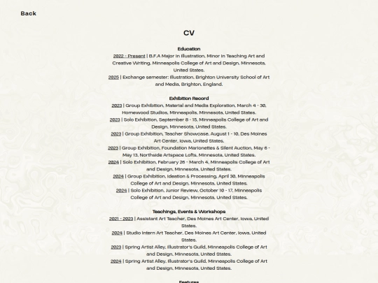 CV screenshot