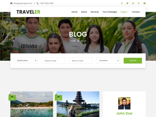 Pictures/CesuGOD/free-travel-website-template/blog screenshot