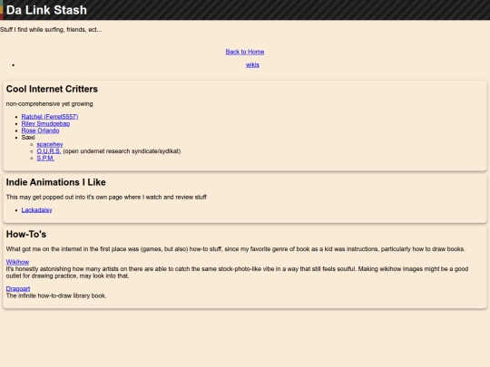 pages/links screenshot
