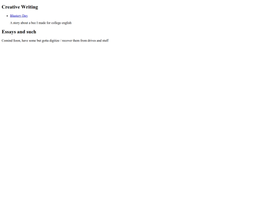 pages/writings screenshot