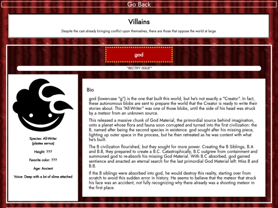 Bios/Villains screenshot