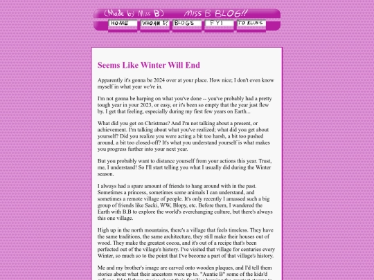 MissBTalks/SeemsLikeWinterWillEnd screenshot