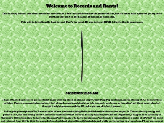recordsandrants screenshot