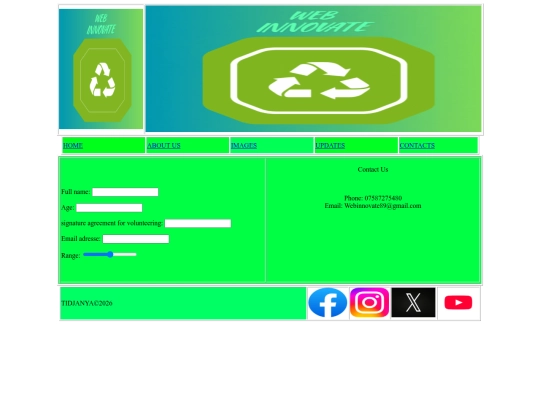 contact section screenshot