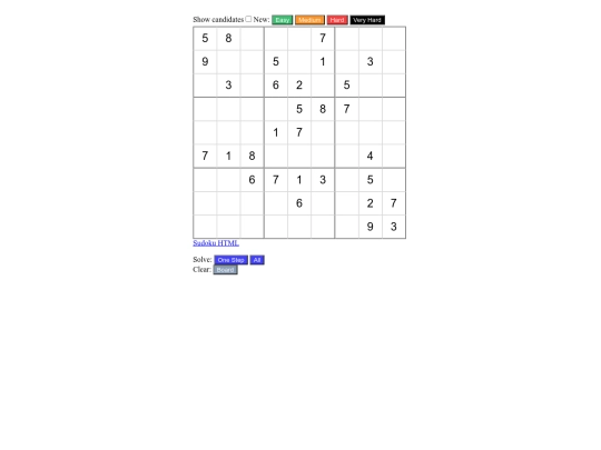 sudoku screenshot