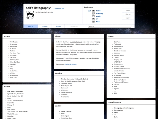 list/listography screenshot