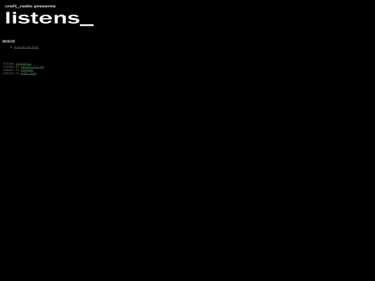 listens-archive screenshot