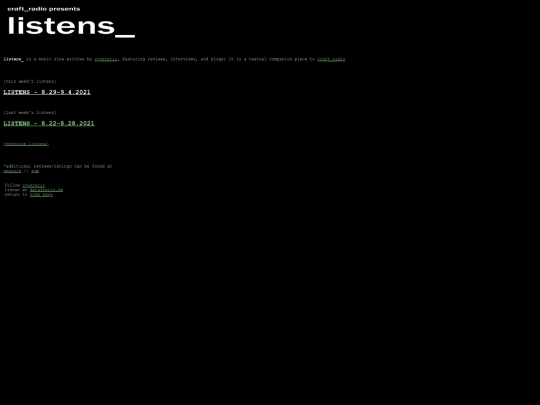 listens screenshot