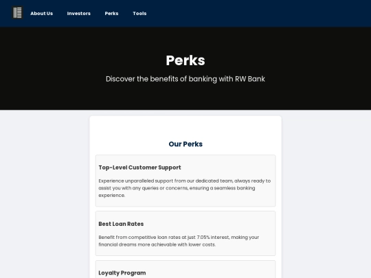 perks screenshot
