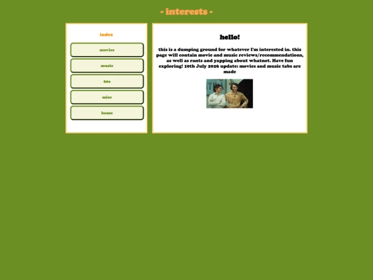 interests screenshot