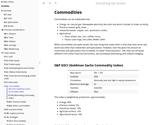 portfolio/commodities screenshot