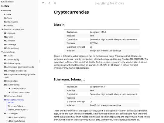 portfolio/cryptocurrencies screenshot