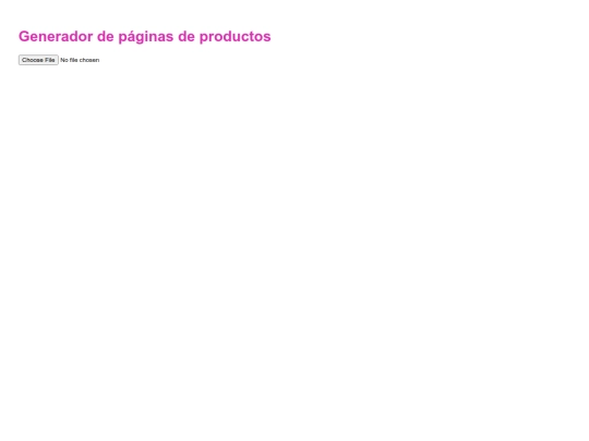 Generador página producto screenshot