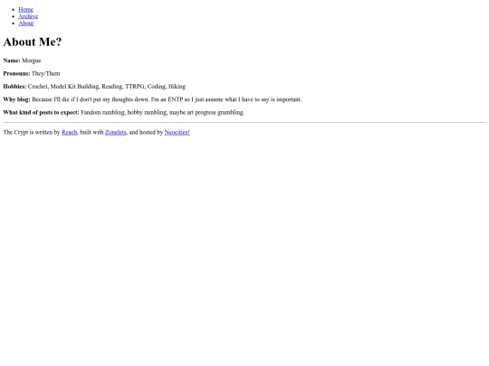 blog/about screenshot