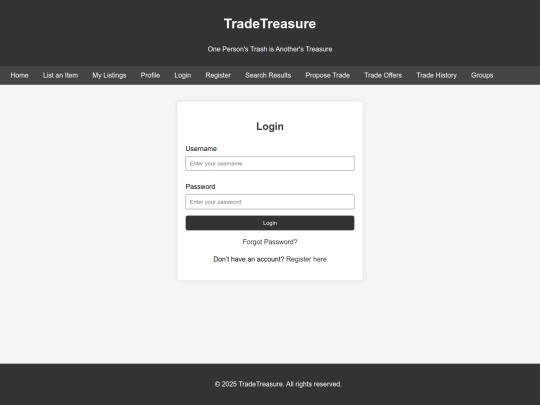 login screenshot