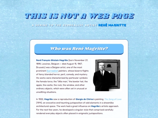 shrines/rene-magritte screenshot